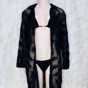 Black Knee Length Cover Up Brand NANA
