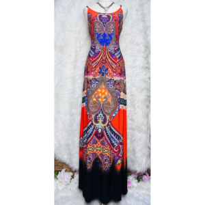 Preloved Printed Maxi Long Dress
