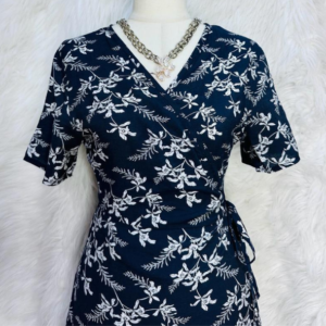Preloved Dark Blue Floral Dress