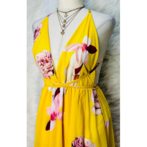 Preloved Yellow Floral Maxi Dress 