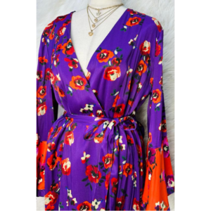 Preloved Purple Long Cover Up Dress Brand UTERQUE