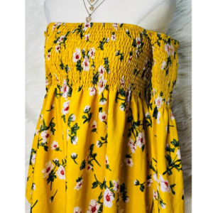 Preloved Yellow Floral Off Shoulder Dress