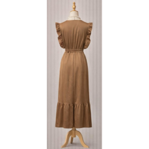 Ruffle Sleeve V-Neck Tiered Midi Dress Brand: Eight Paris