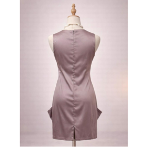 Taupe Satin Tulip Silhouette Dress Brand: Tendance’s