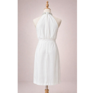Beaded High Neck Halter Dress with Tulip Skirt Brand: Seduce