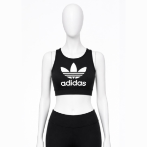 Adidas Graphic Logo Activewear Crop in Black