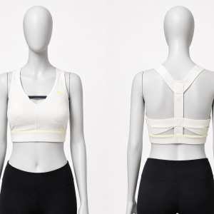Brand New Puma White V-Neck Strappy Back Low-Cut Sports Bra