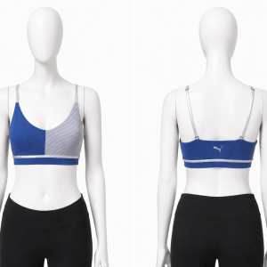 Brand New Puma Two-Tone Blue & Gray Adjustable Strap Sports Bra