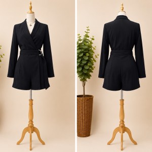 Preloved H&M Black Belted Blazer Romper